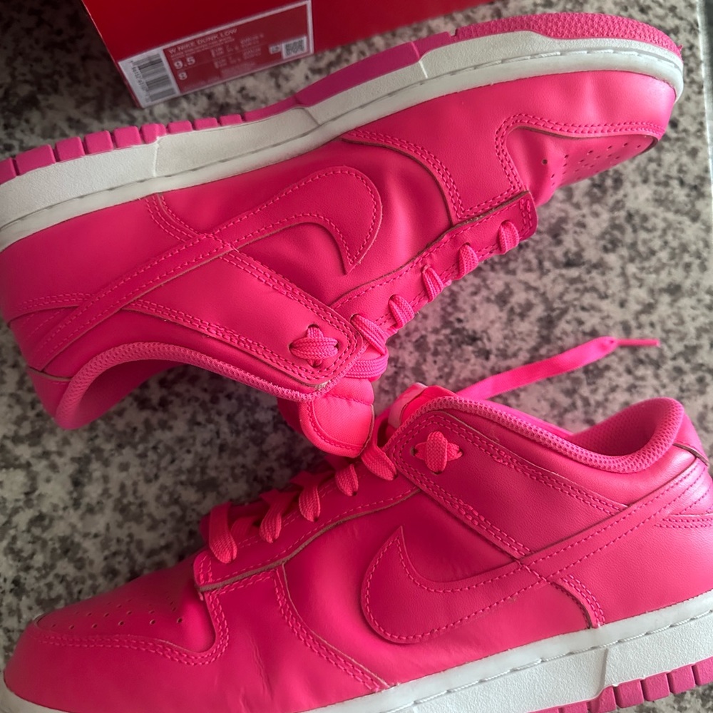Neon Pink Nike Dunks 9.5